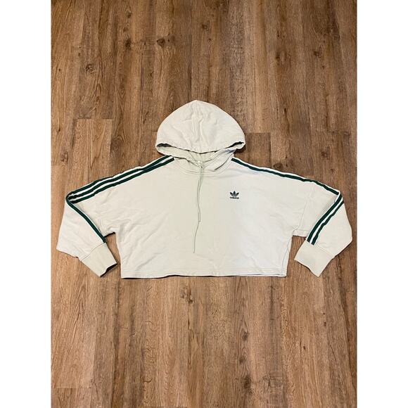 Adidas Women’s Mint Green Cropped Hoodie Size Small - Picture 1 of 11